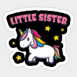 Little Sister Cute Unicorn Baby Sticker